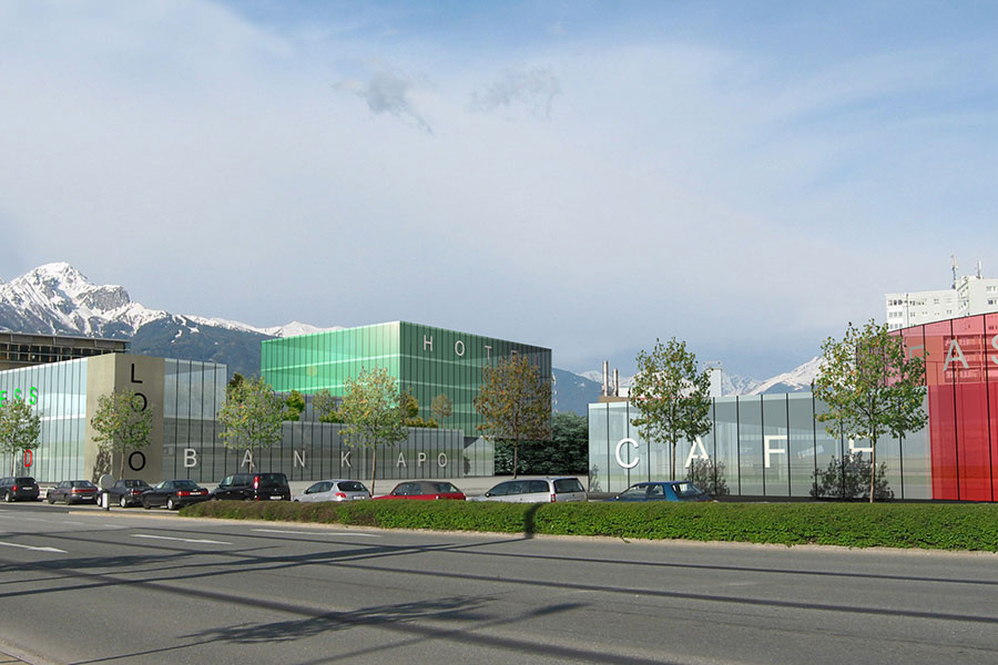 Entwurf Einkaufszentrum Denzelpark Innsbruck